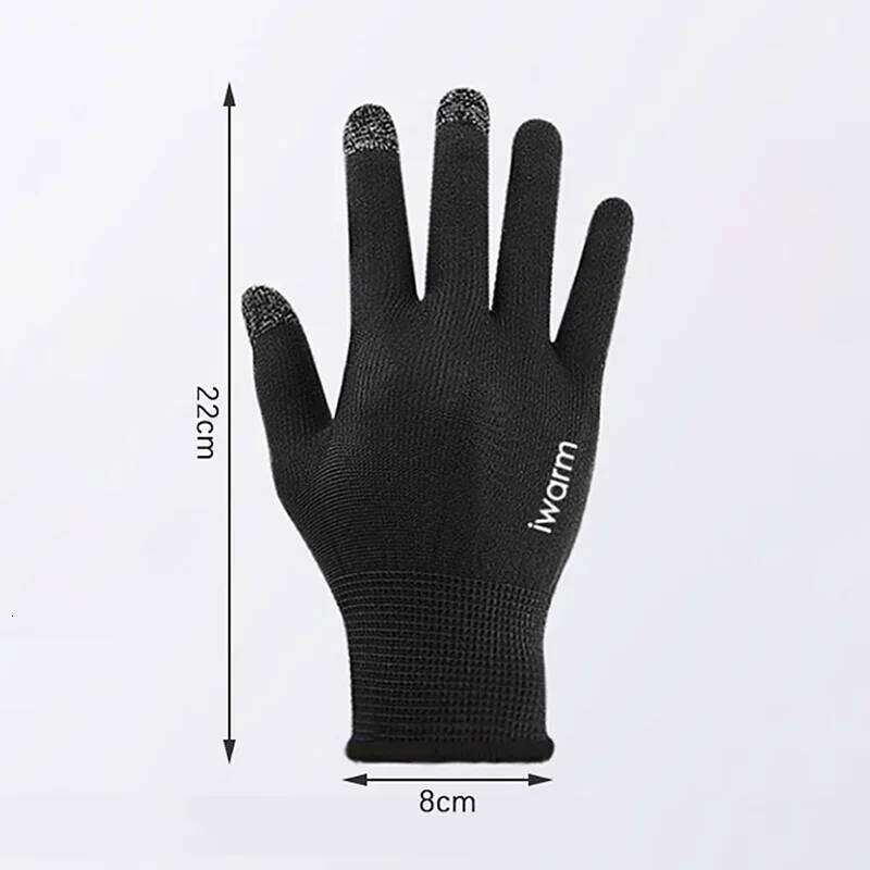 1 Pair Full Fingers Gloves Cycling Outdoor Sports Running Motorcycle Ski Touch Screen Fleece for Men Women Y260115