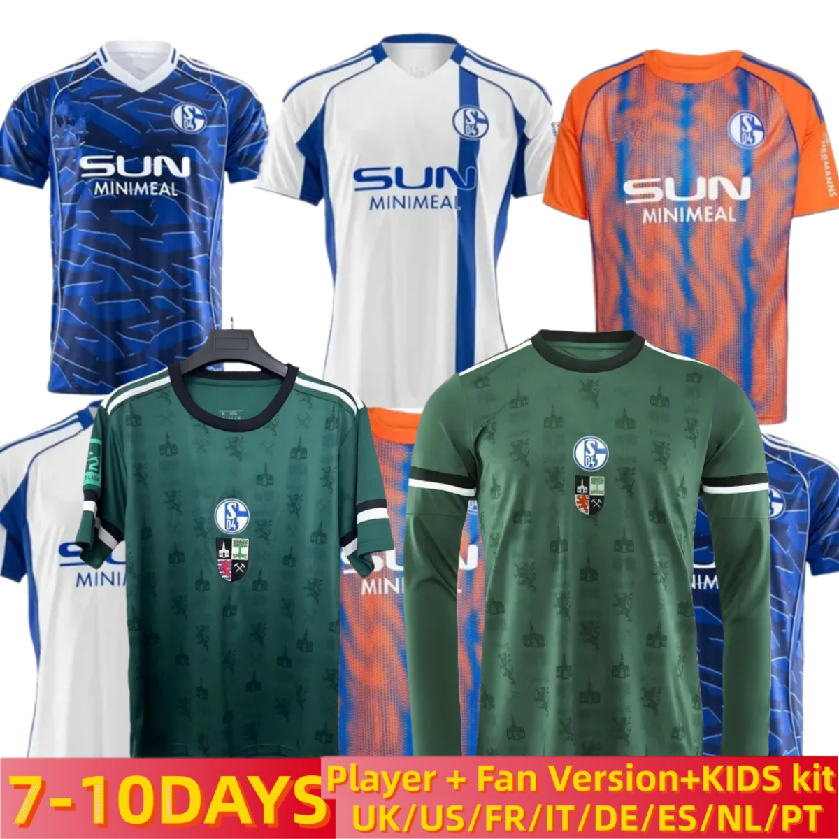 3XL 4XL 25 26 Schalke 04 Mens Soccer Jerseys 2025 2026 YOUNES SYLLA HOJLUND KARAMAN HAMACHE REMMERT SANCHEZ BACHMANN Home Away 3rd Football