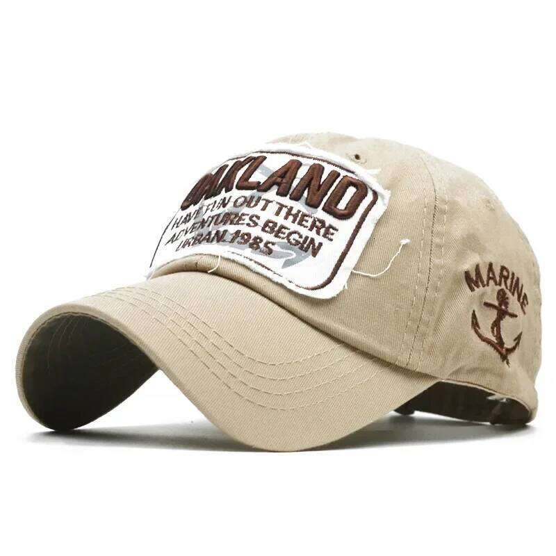 New Letter Embroidery Oakland Baseball Caps For Women Men Outdoor Sports Cotton Snapback Cap Summer Unisex Adjustable Dad Hat Y260115