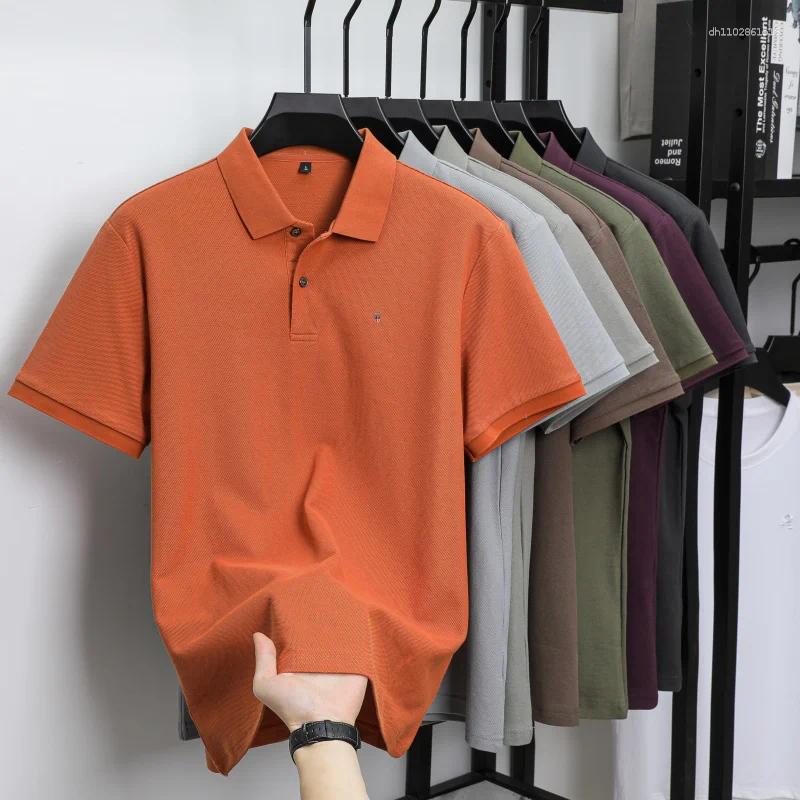 Men's Polos 2026 Summer Fashionable Short Sleeved Business Casual Comfortable Breathable Polo Shirt High-end Design Exquisite Embr