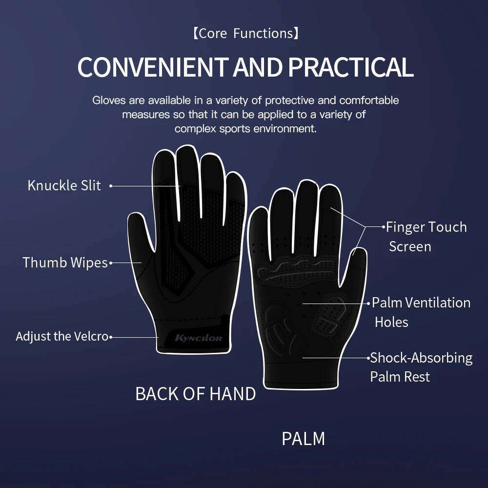 Spring Autumn MTB Cycling Breathable Non-Slip Shock-Absorbing Touch Screen Black Tactical Motorcycle Gloves Men Y260115