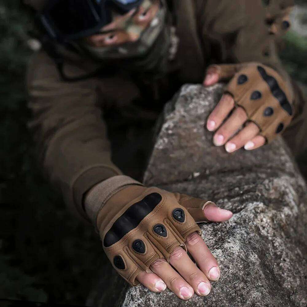 Motorcycle Outdoor Tactical Riding Half Finger Military Men Women Combat Shooting Hunting Fitness Gloves Luva Moto Y260115