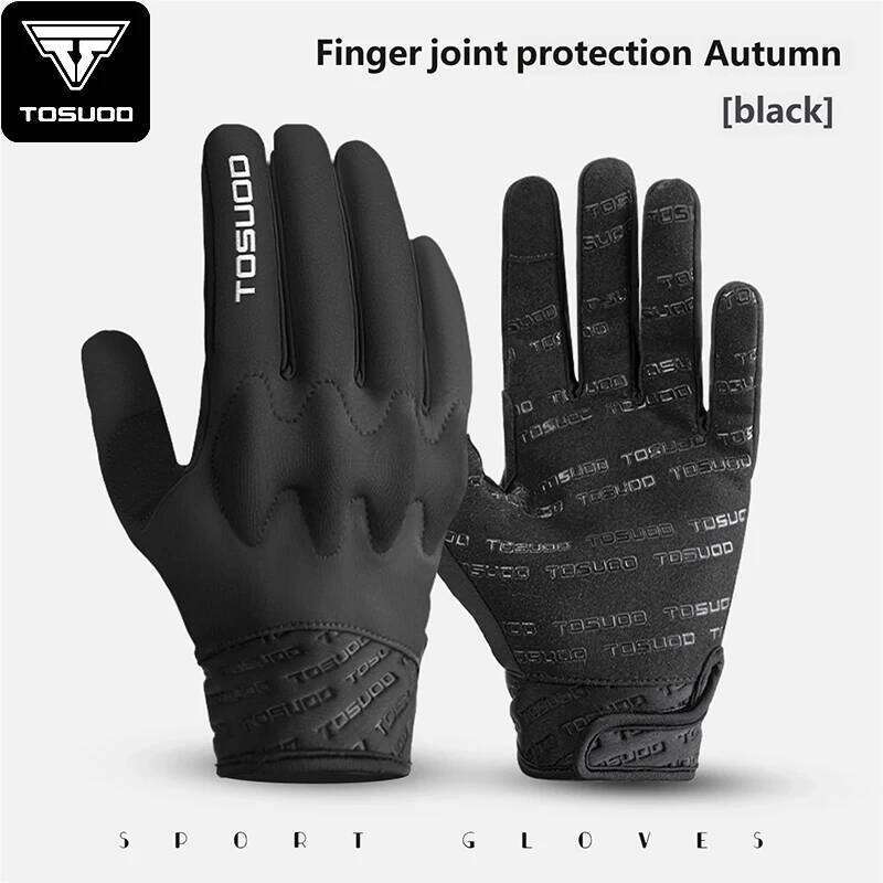 TOSUOD Keep Warm Bicycle Full Finger Men Winter Autumn Windproof Cycling Glove Touch Screen MTB Road Bike Gloves Y260115