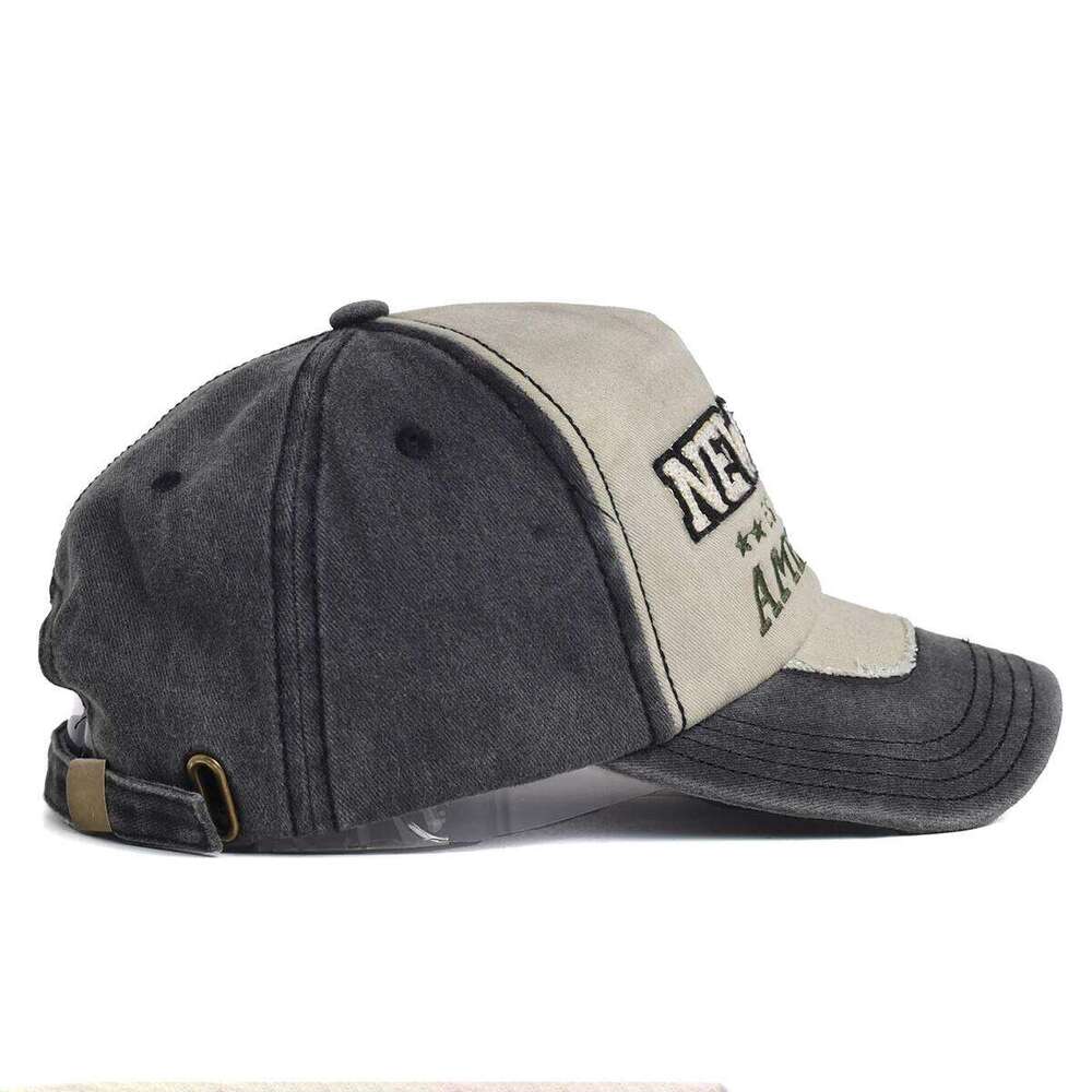Unisex Vintage Baseball Cap Washed Cotton Black Letter Embroidery Hat for Men Women Casual Outdoor Sports Y260115
