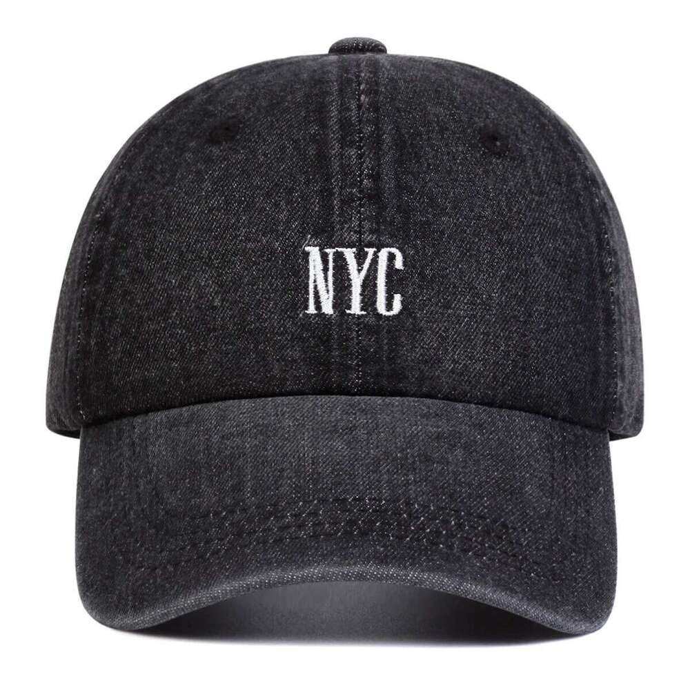 1piece Unisex NYC Letter Embroidery Denim Baseball Cap Outdoor Adjustable Sunscreen Leisure Hat Spring Autumn Travel Vacation Y260115
