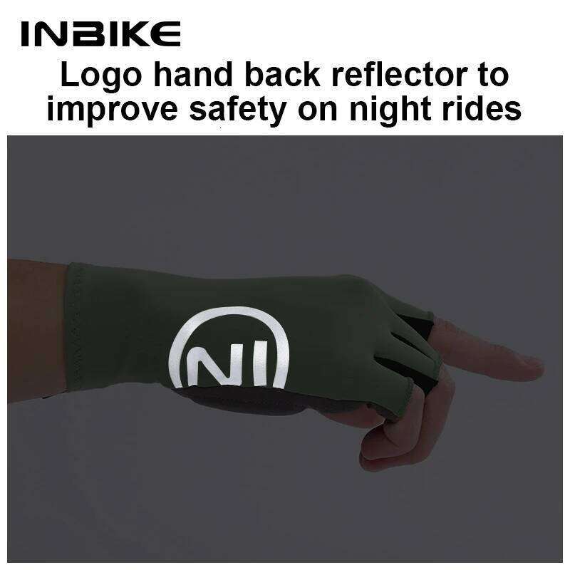 INBIKE Half Finger Sport Fitness MTB Bike Gloves Men Women Riding Thickened Palm Pad Bicycle Cycling Accessories Y260115