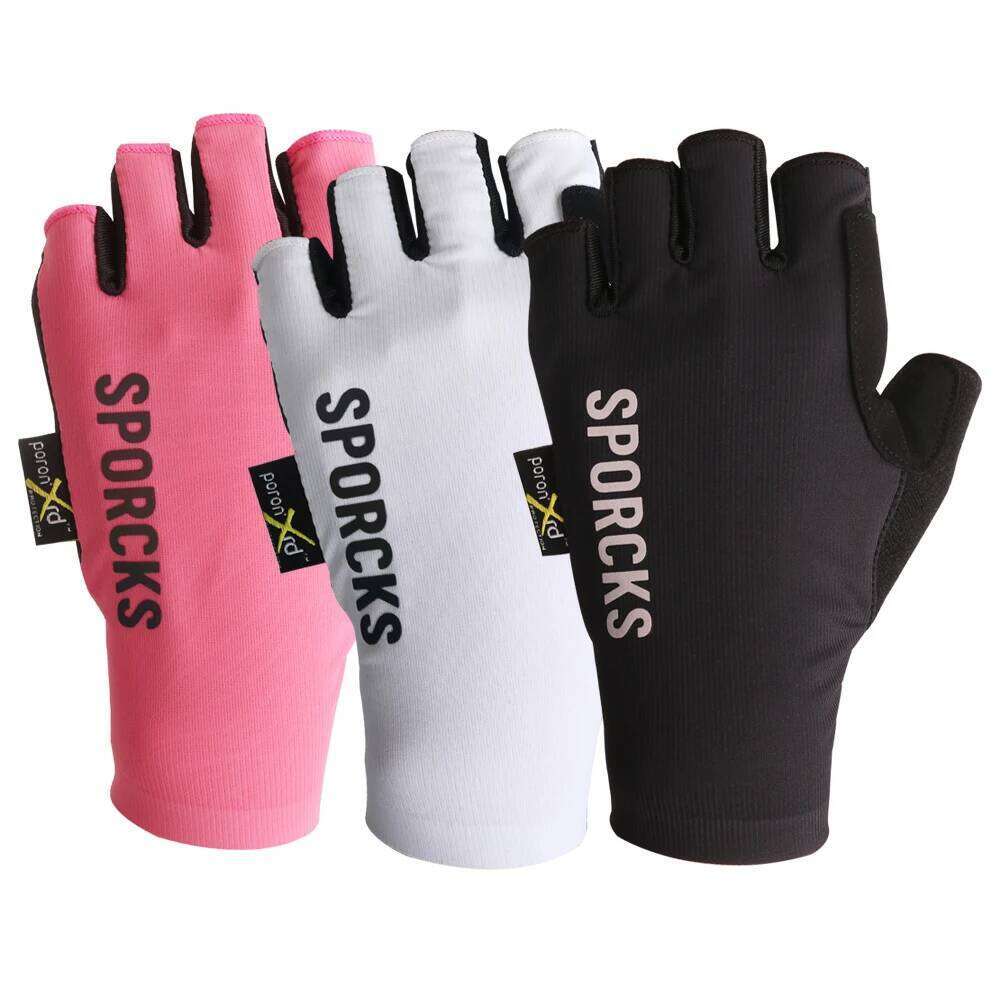 Sporcks Cycling Reflective Half-Finger Shock-Absorbing Non-Slip Breathable Outdoor Sports Road Gloves Y260115