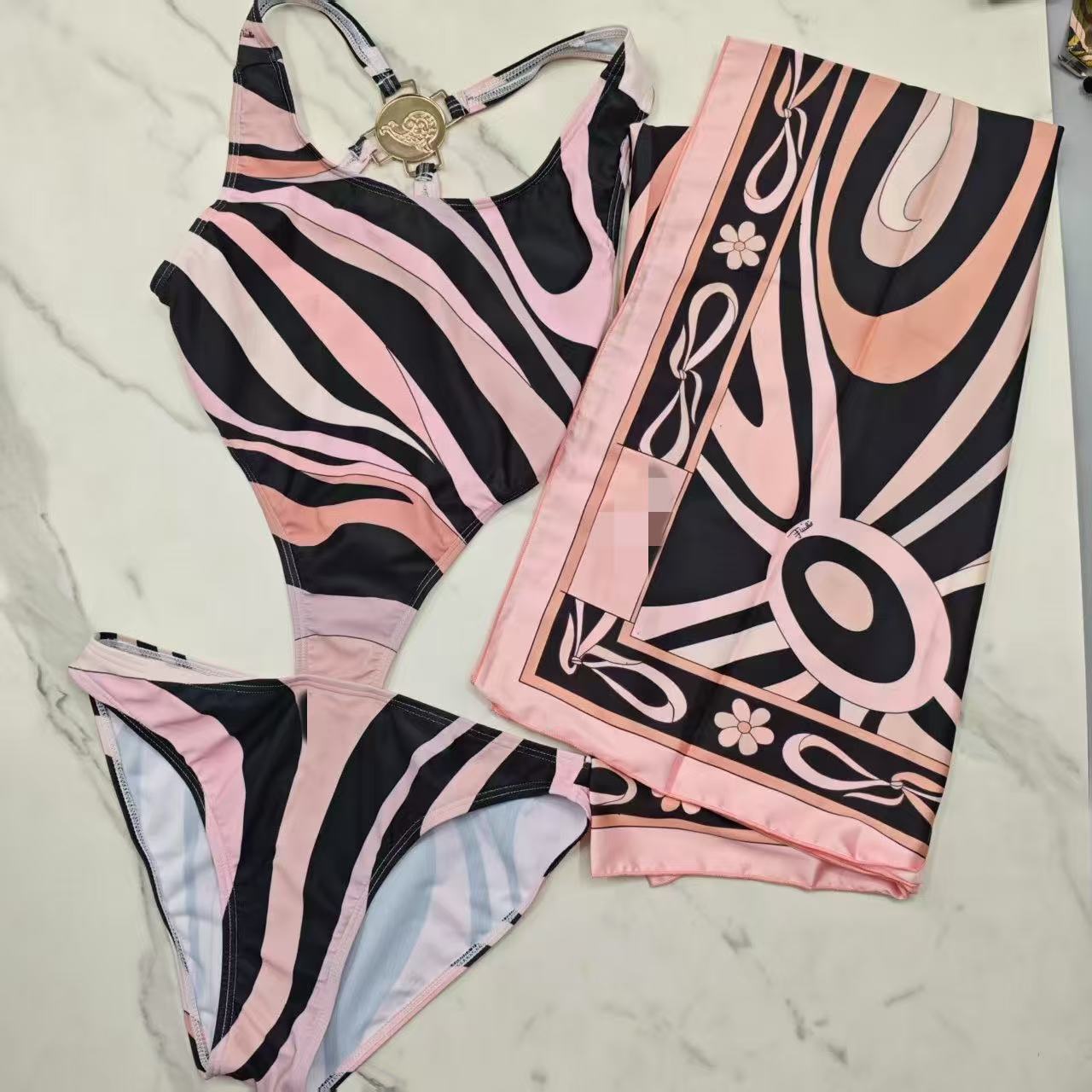 3A puccii swimsuit Rainbow Bikinis Swimwear Scarf Headband Brand Women Swim Cover Skirt Sarong Luxury Cup Up Swimsuit Summer Beach Vacation Outfit Res