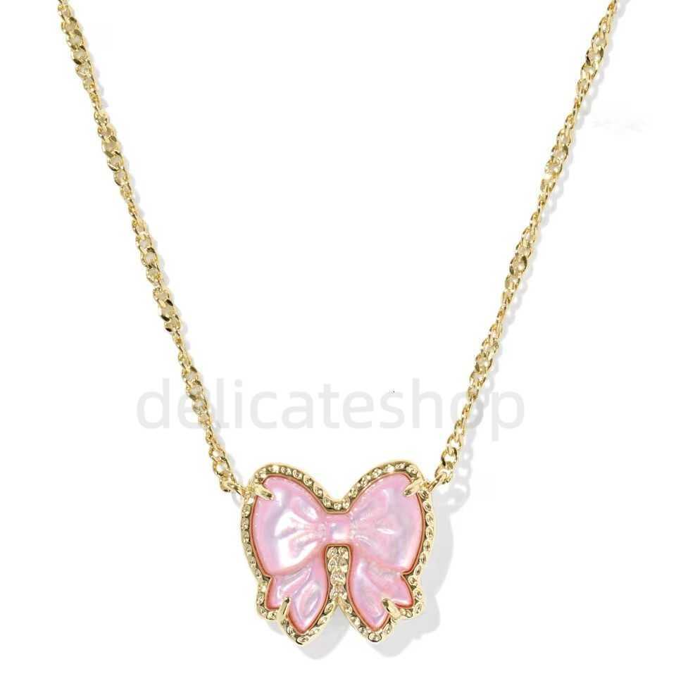 Pendant Necklaces Designer Kendrascottnecklaces Hili Bowknot Gold Short Pendant Necklace Simple Fashion Hot Sale