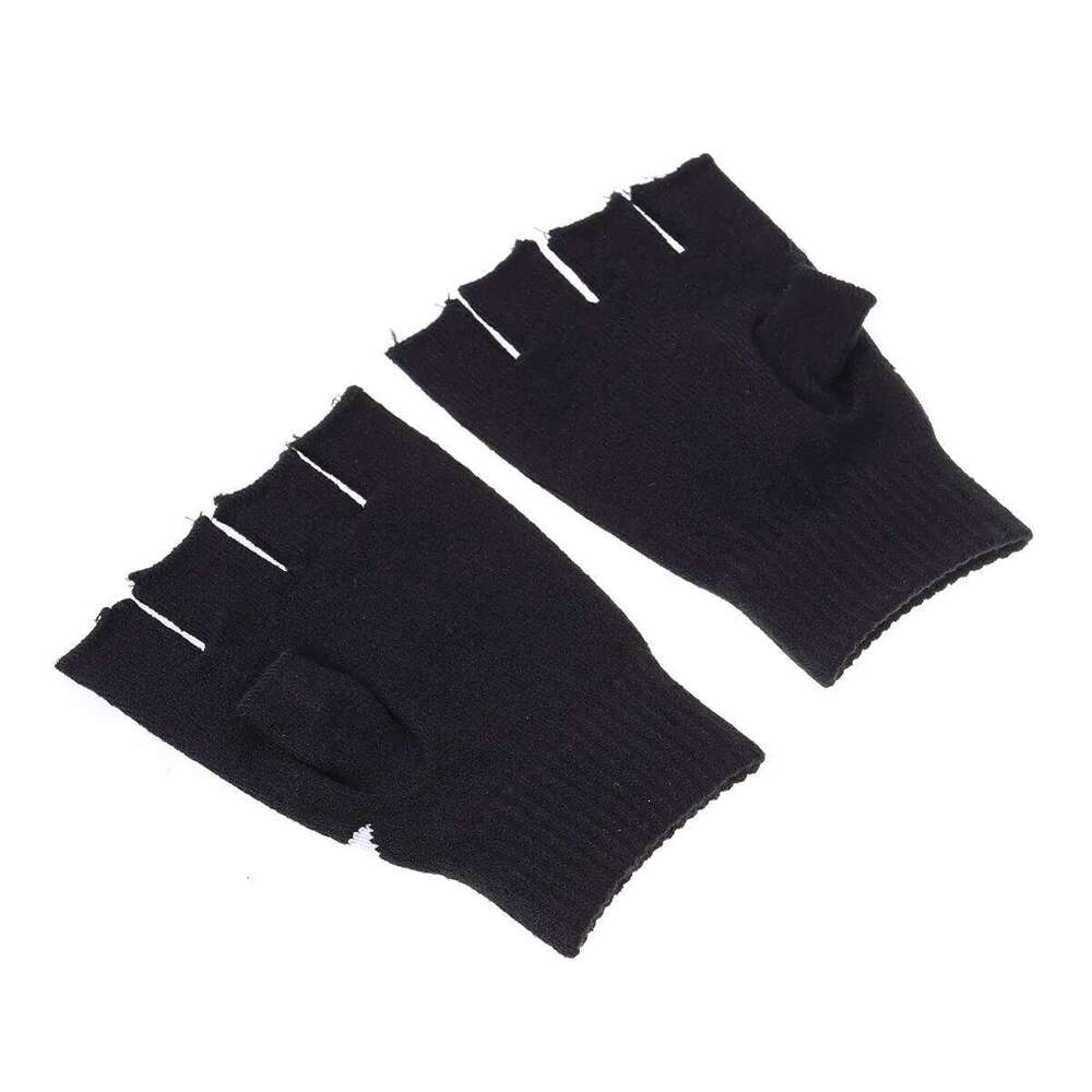 Halloween Hand Bone Cycling Unisex Pattern Knit Gloves Half Finger Glove Y260115