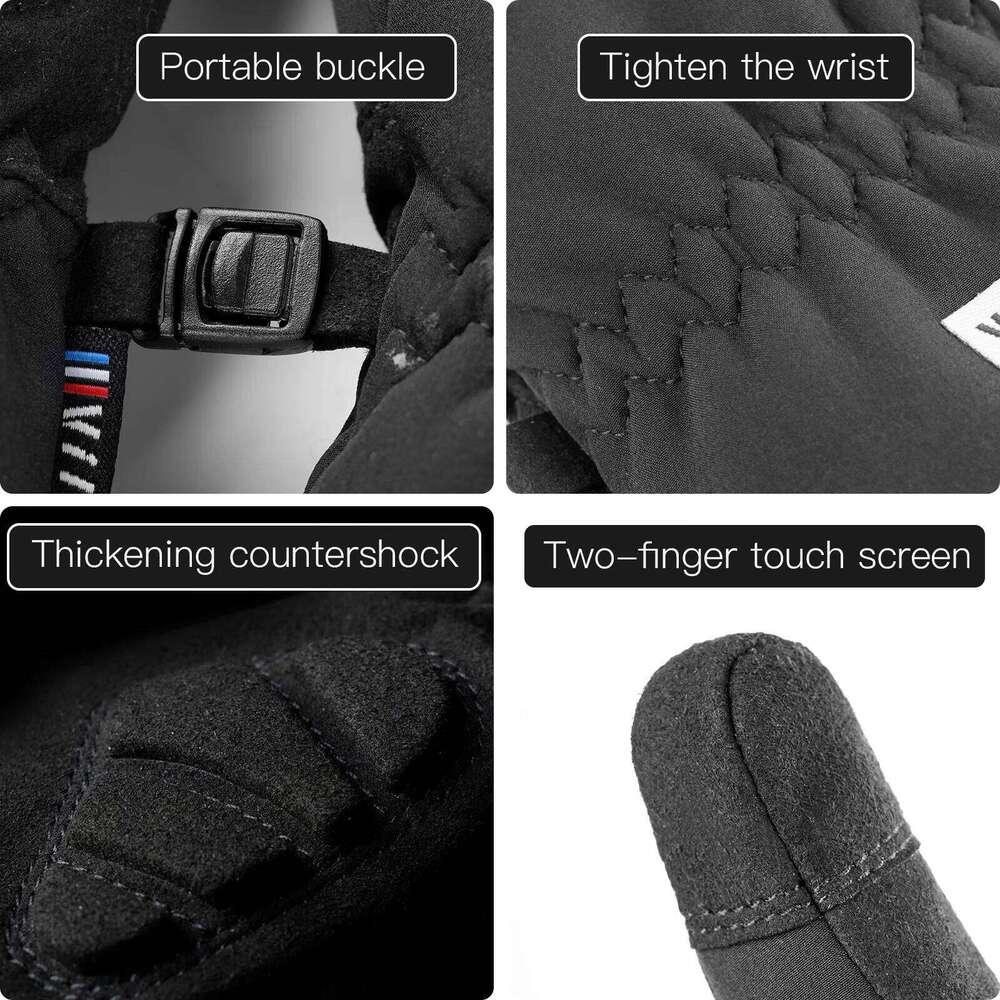 Motorcycle Handlebar Cover Winter Bike Windshield Cycling Windproof Warm Handle Thickened Gloves Y260115