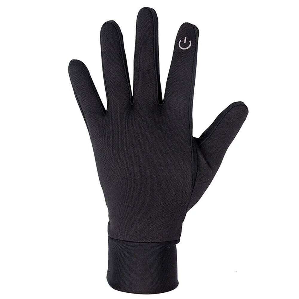Windproof Touchscreen Gloves Black S For Men Women Cycling Winter Outdoor Sports Anti-Slip Silicone Palm Screen Touch Glove Y260115