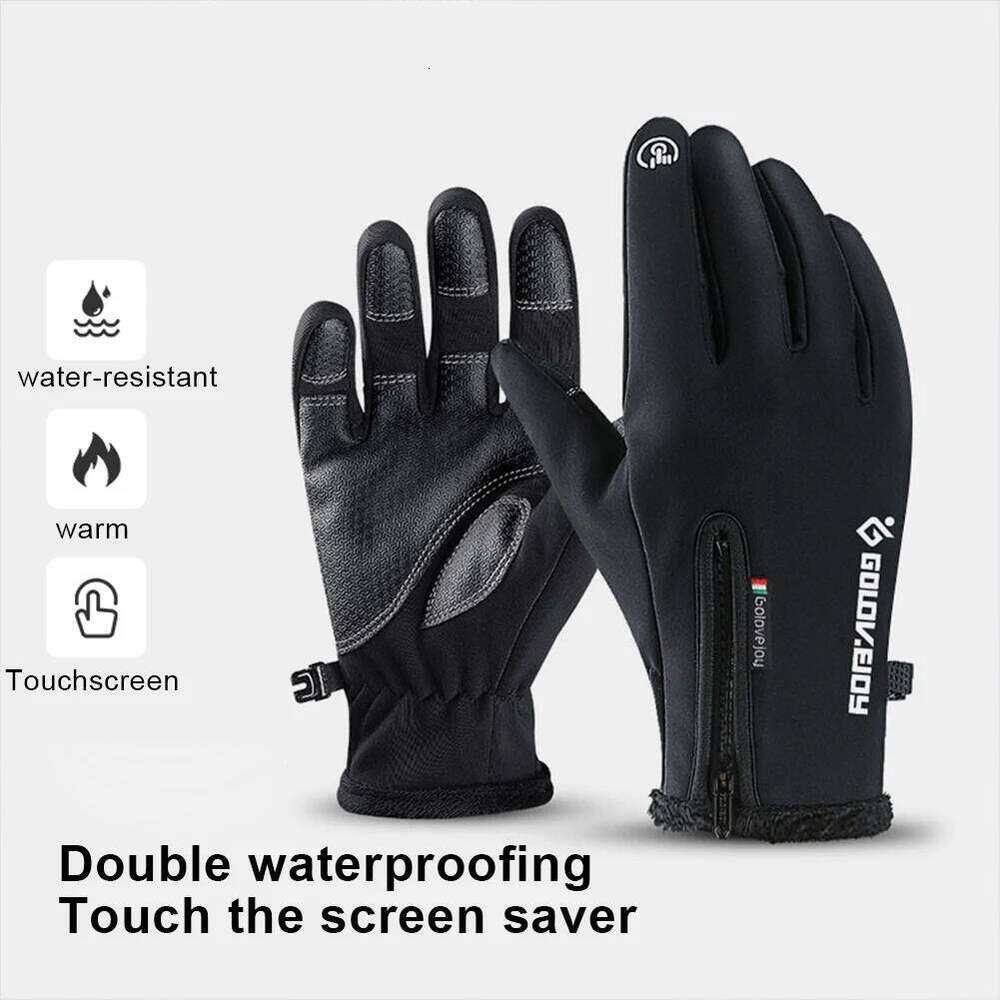 New Brand Men's Ski Outdoor Waterproof Non-Slip Cycling Driving Motorcycle Protection Gloves for Cold Winter Y260115