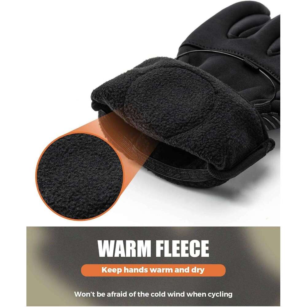 Men Winter Warm Gloves,Thickened Windproof&Cold Proof Sports,Knob Adjustment for Elasticity,Touchscreen Skiing, ycling,Sled Y260115