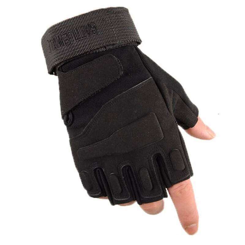 1 Pair Gloves Black Hawk Tactical Army Fans Outdoor Cutting Sports Protection Anti Slip Motorcycle Riding Men and Y260115