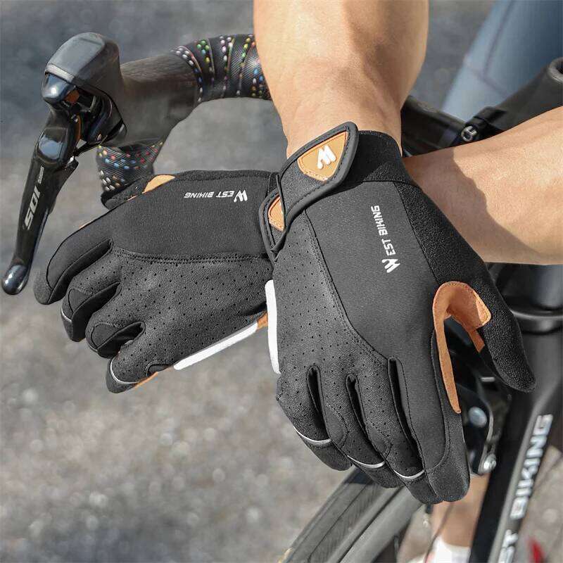 WEST BIKING Cycling Breathable Full Finger Mitts MTB Bicycle Sports Men Women Spring Autumn Gym Motorcycle Gloves Y260115