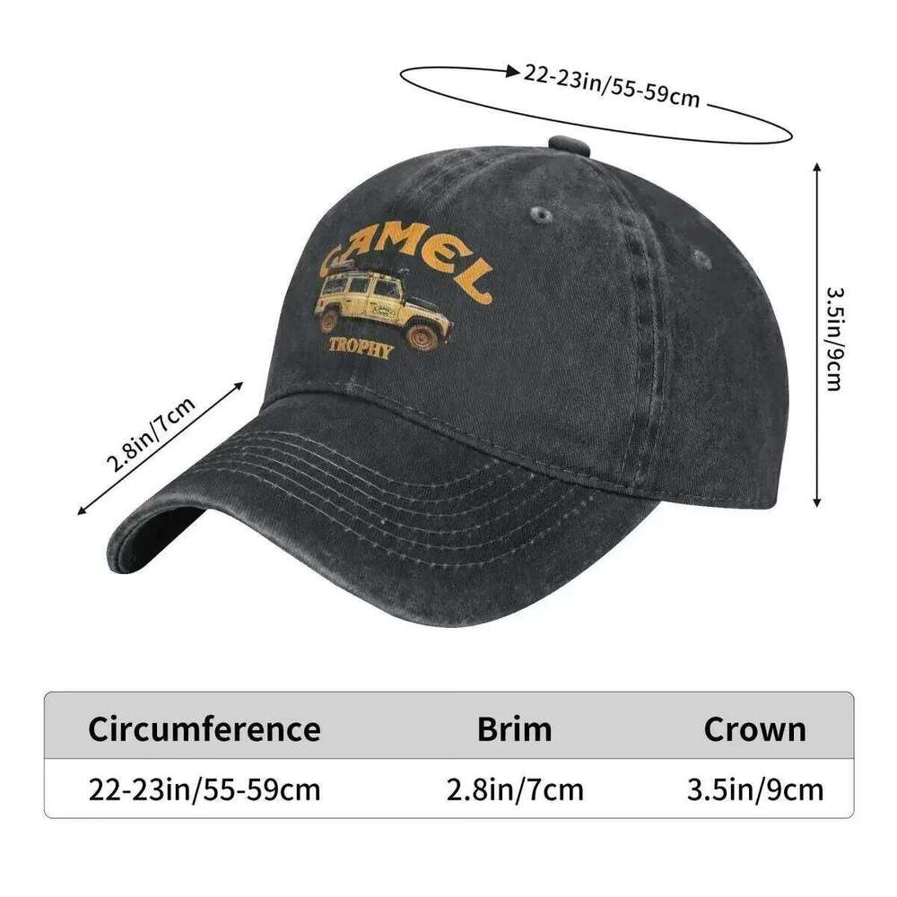 2023 New Camel Trophy Logo Spring Summer Men Women Ponytail Baseball Cap Vintage Hat Denim Outdoor Casquette Y260115