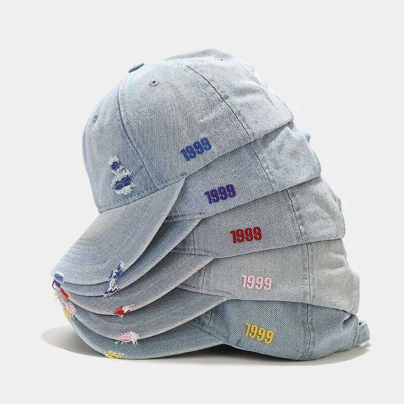 Fashion Unisex Washed Denim Baseball Cap Women Distressed Ripped Hole Hip Hop Caps Men Adjustable Outdoor Snapback Hat gorras Y260115