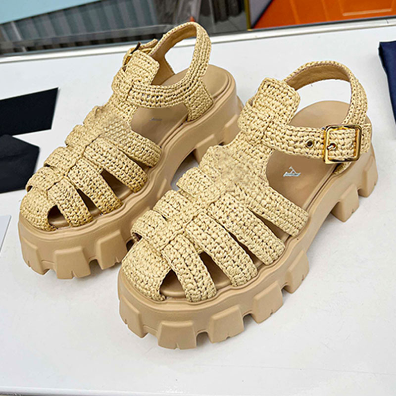 Womens Summer Monolith crochet cage sandals Sophisticated crochet fine artisan workmanship Lady tradition Comfortable platform sole sandals