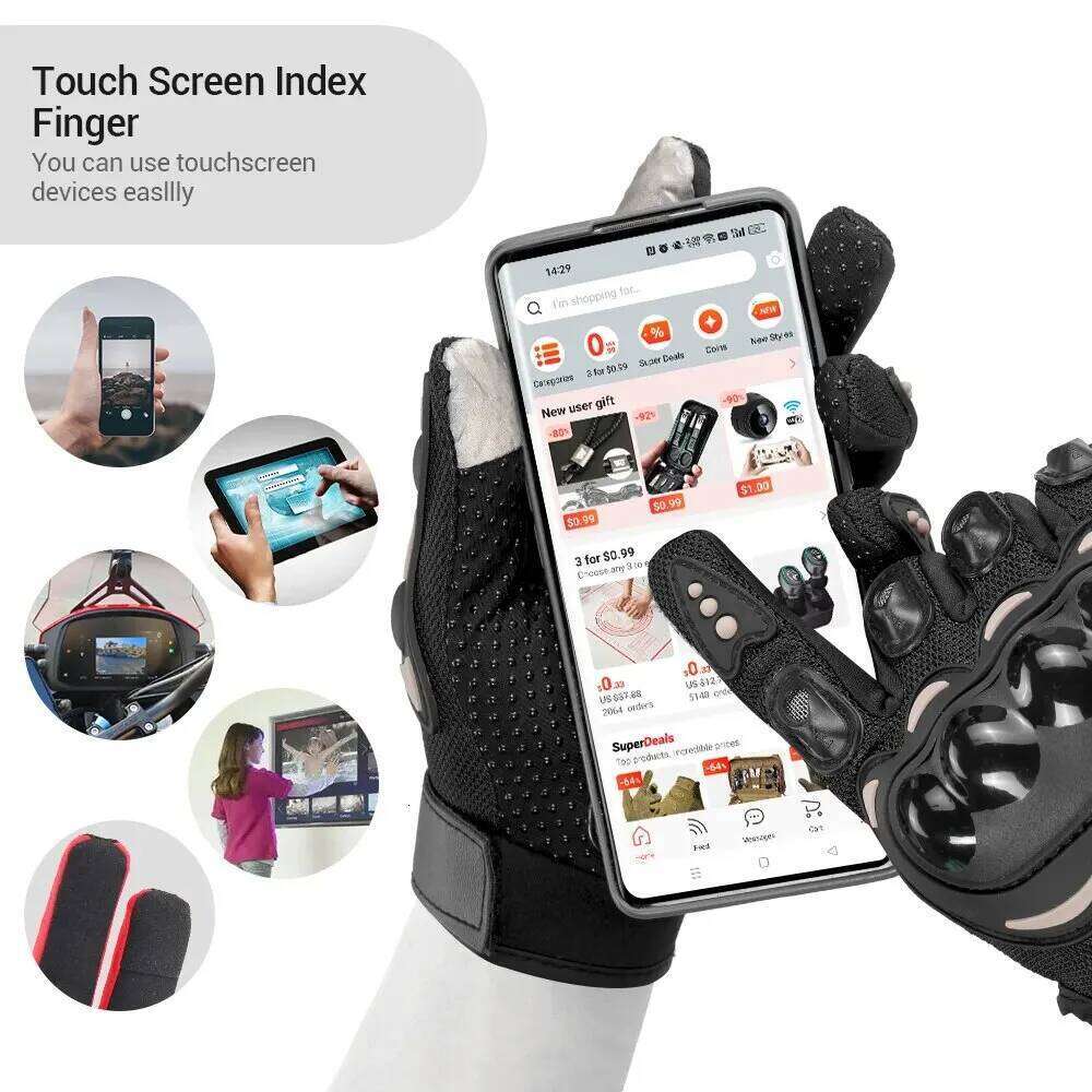 Women Breathable Motorcycle Full Finger Guantes Motocross Motorbike Breath Mesh Touch Screen Racing Gloves Y260115