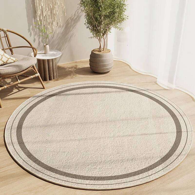 60CM Modern Round Faux Wool Area Rug Soft Living Room Bedroom Home Decor Floor Mat Carpet Sofa Computer Chair Foot Pad