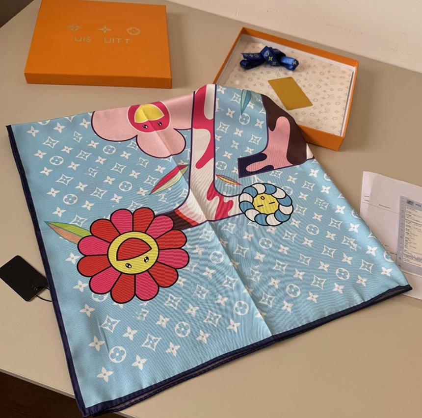 40style Luxury Designer Newest personality Silk Head Scarfs for Fashion Women Scarf Classic Pattern Shawl Scarves Gift 90x90cm