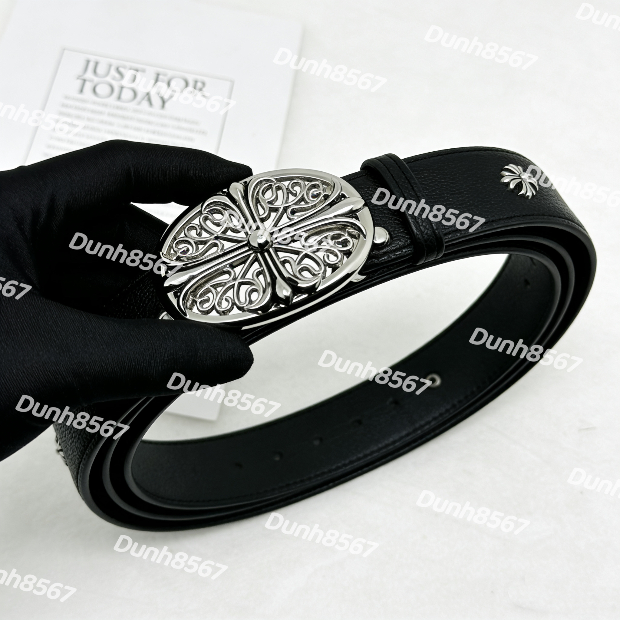 Chrome belts men and women designer belts genuine leather belts luxury cross rivet letter belts fashion classic Vintage metal skull street hip hop belts y2k belts