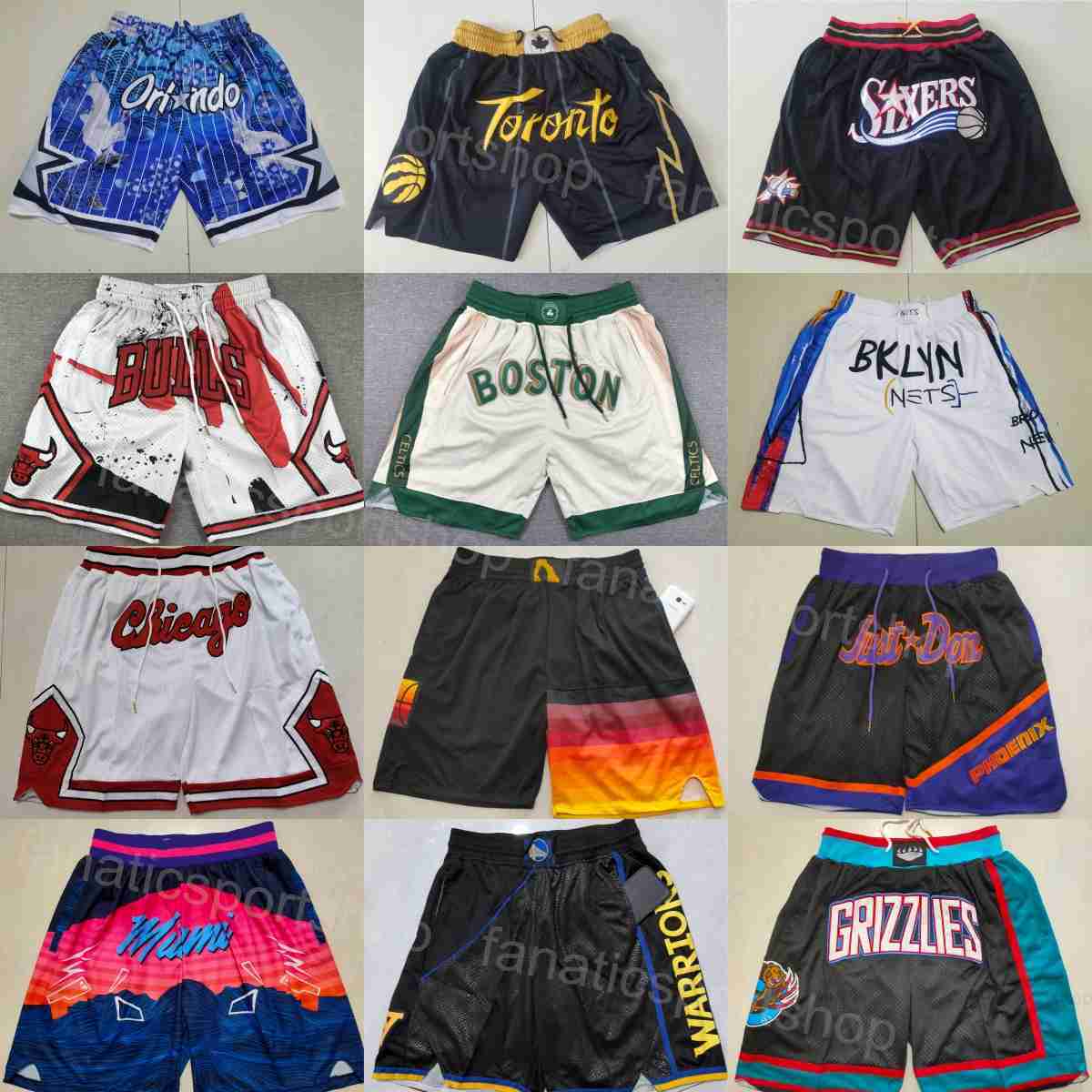 Men Basketball Short Sport Pocket Zipper Shorts Just Don Zipper Fly Elastic Waist Wear Sweatpants Zion Williamson Anthony Edwards Shai Gilgeous-Alexander Jersey