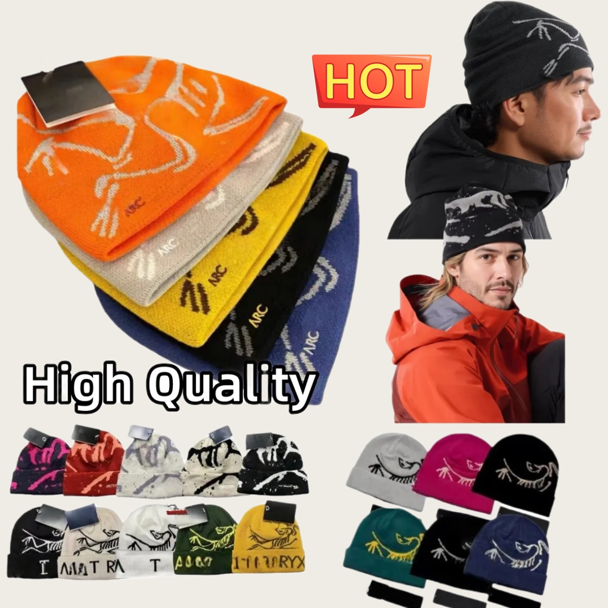 5A Designer Bird Beanie Unisex Beanie Winter Hat Beanies Bonnet Luxe Skull Cap Casquette Knitted Bird Toque Hats for Men Womens Luxury Muts Berretto Hot Arc Beanie ACE