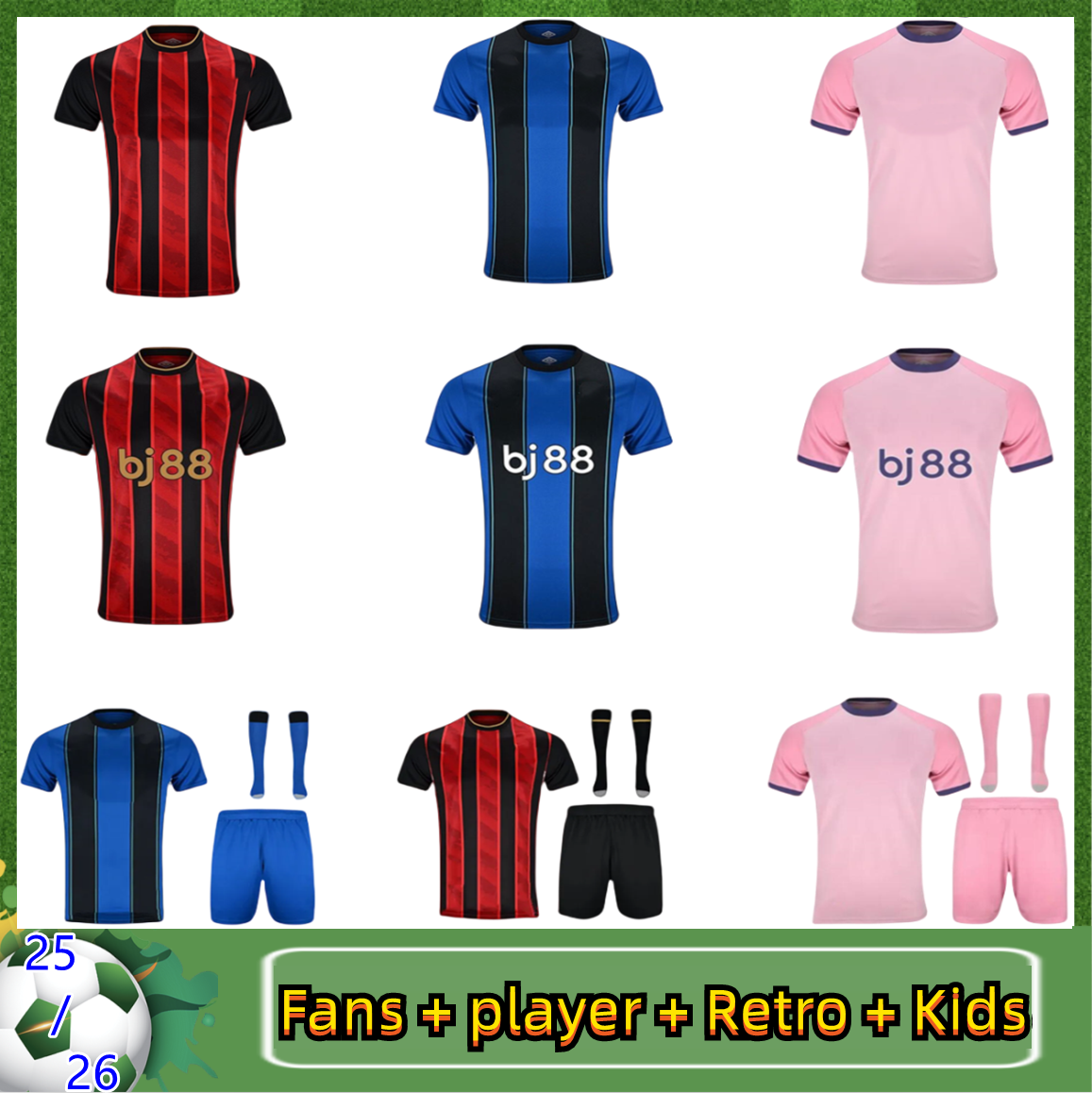 AFCB Bournemouth 25 26 Soccer Jerseys EVANILSON KLUIVERT 2025 2026 football shirt CHRISTIE O.DANGO ADAMS BROOKS GANNON SENESI J.ARAUJO maillots de Men kids kit