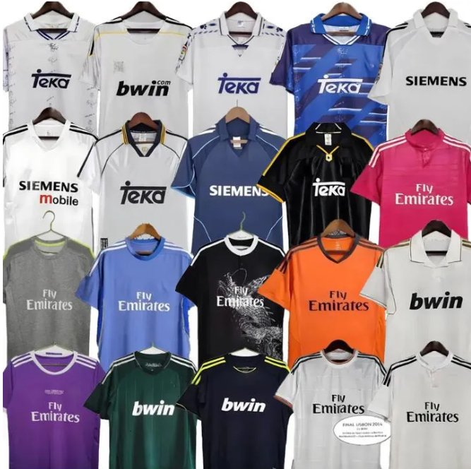 Retro Real sMadrid Ronaldo 85 87 88 94 96 97 98 99 Raul retro soccer jerseys vintage 00 01 02 03 04 05 RCARLOS Guti FIGO SEEDORF MIJATOVIC SERGIO RAMOS classic shirt
