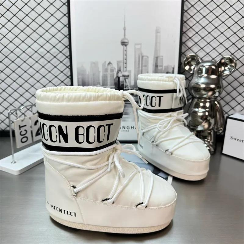 Luxury Fashion moon Snow designer womens moon rain fur Boots New winter black snow ski platform high warm boot Winter Medium Shoes AAA
