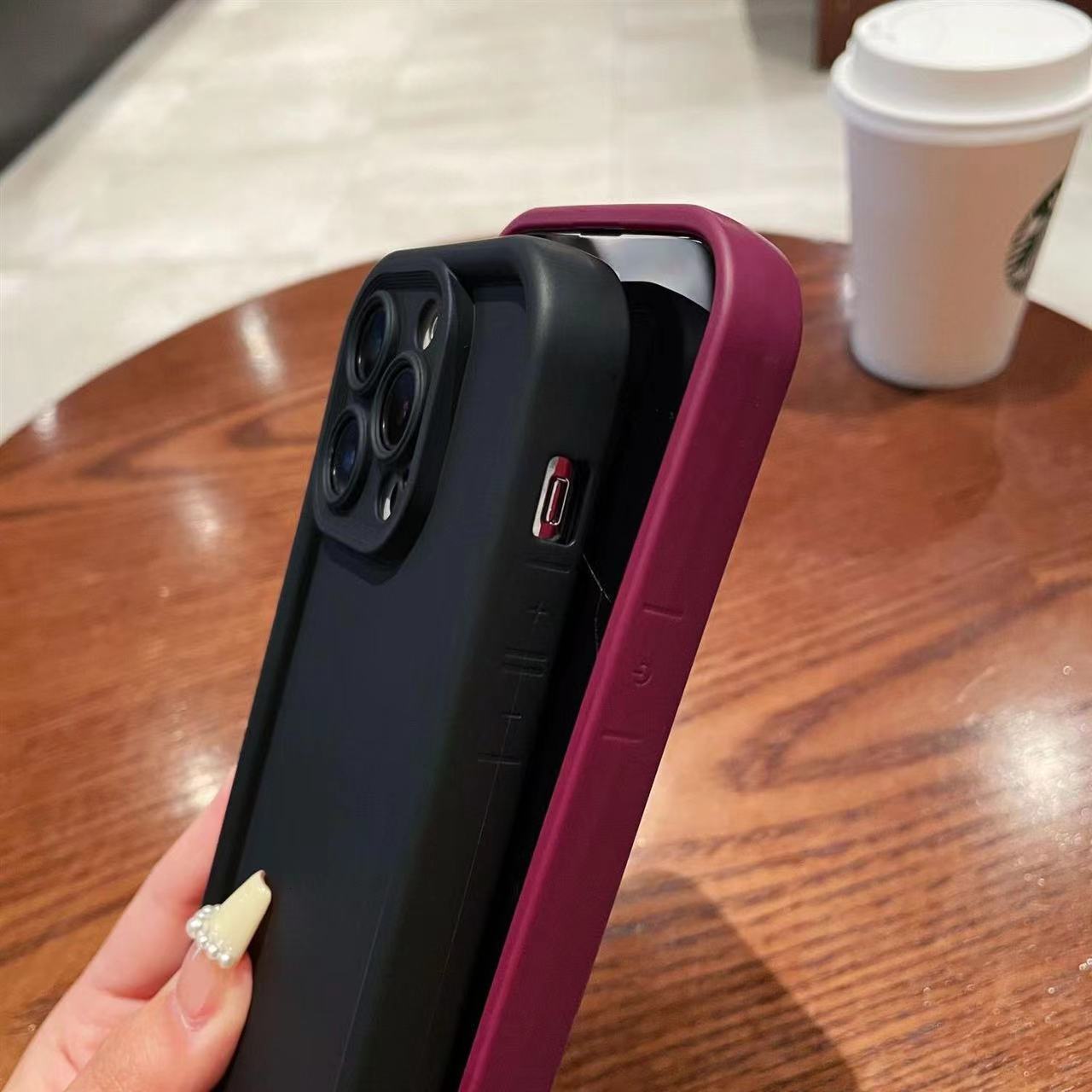 Solid Color Thickened Diamond Sand Case for Apple 17 iPhone 14 Simple 16 15 Pro Anti-Fingerprint