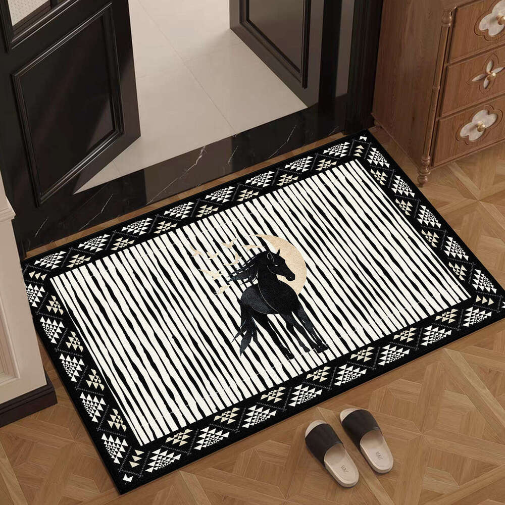 Door Mat Vintage Entrance Durable Non Slip Carpet Easy Clean For Living Room Bedroom Kitchen Bathroom Dining Room