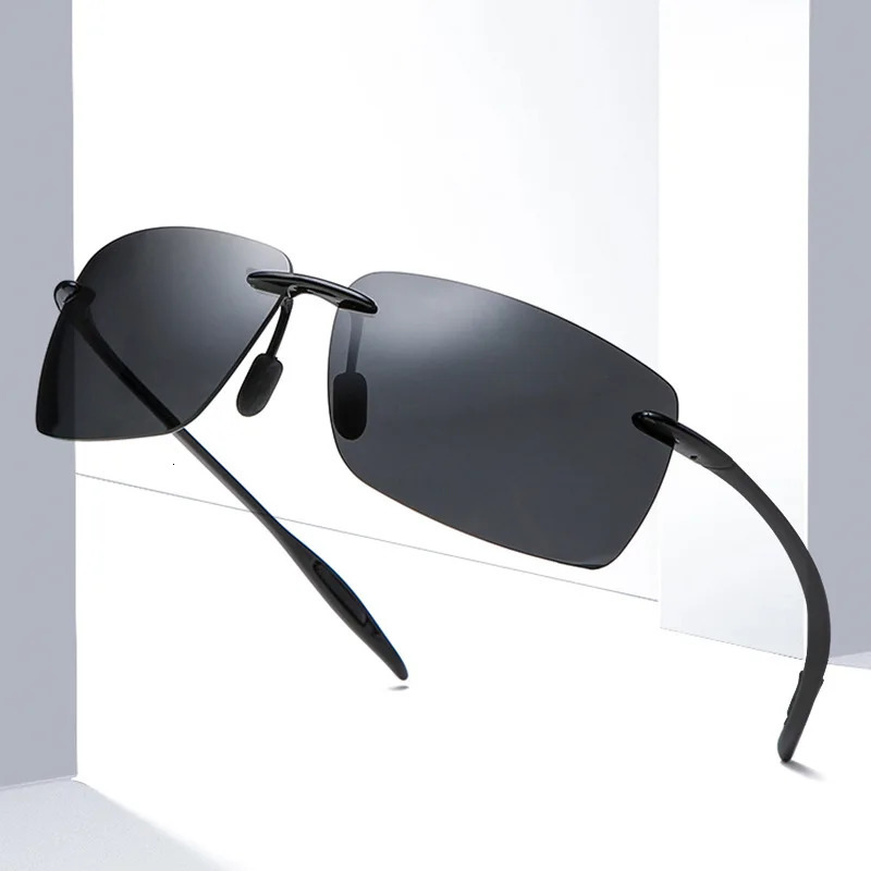 Ultralight TR90 Sunglasses Men Women Frameless Driver Driving Sun Glasses Fashion Outdoor Fishing Hiking Running Sports Shades 260114