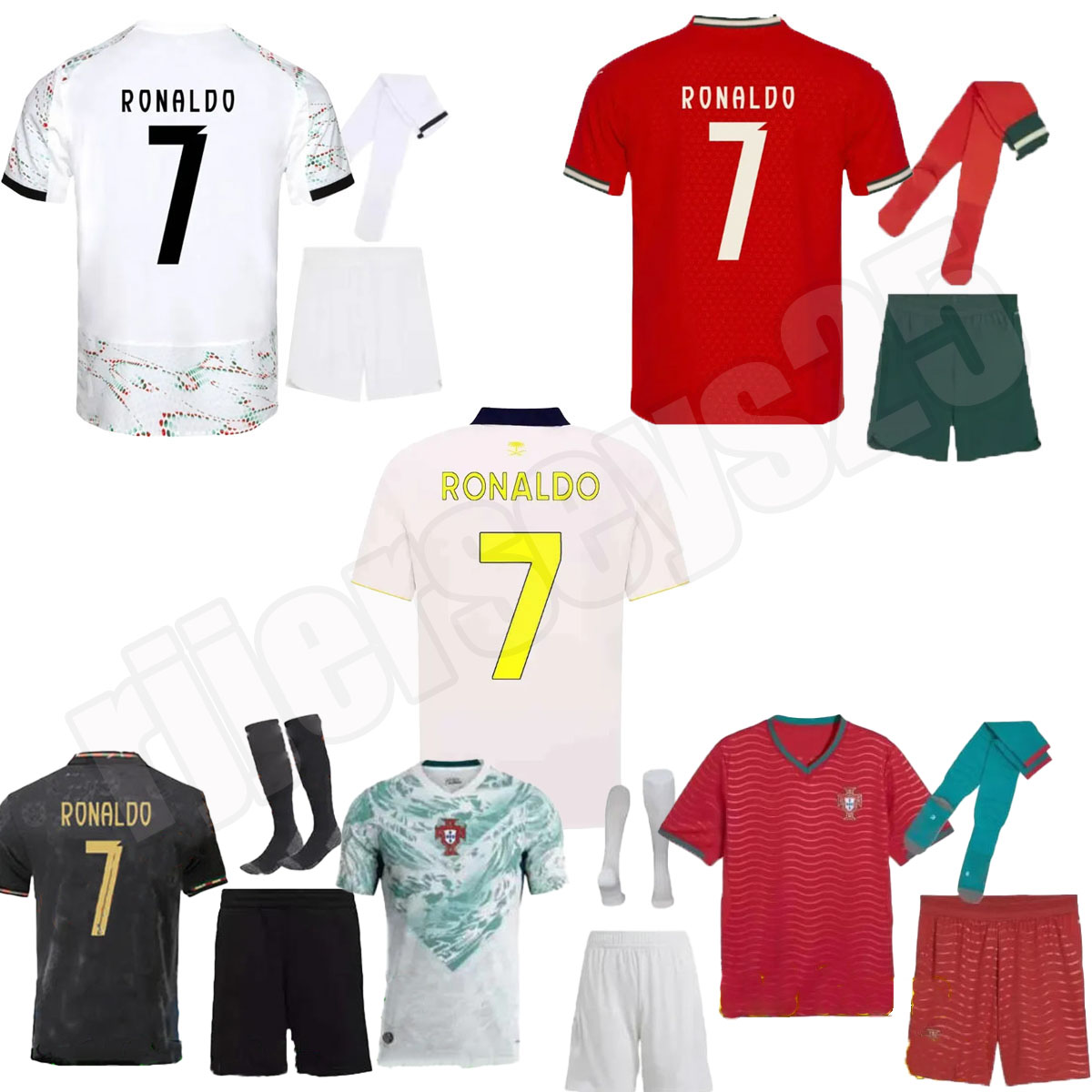 25 26 27 Al Nassr FC soccer Jerseys Ronaldo Kids Kit child uniform 2025 2026 Home yellow CR7 boys Football shiirt T Al-Nassr away MARTINEZ GHAREEB. football jerseyAAA