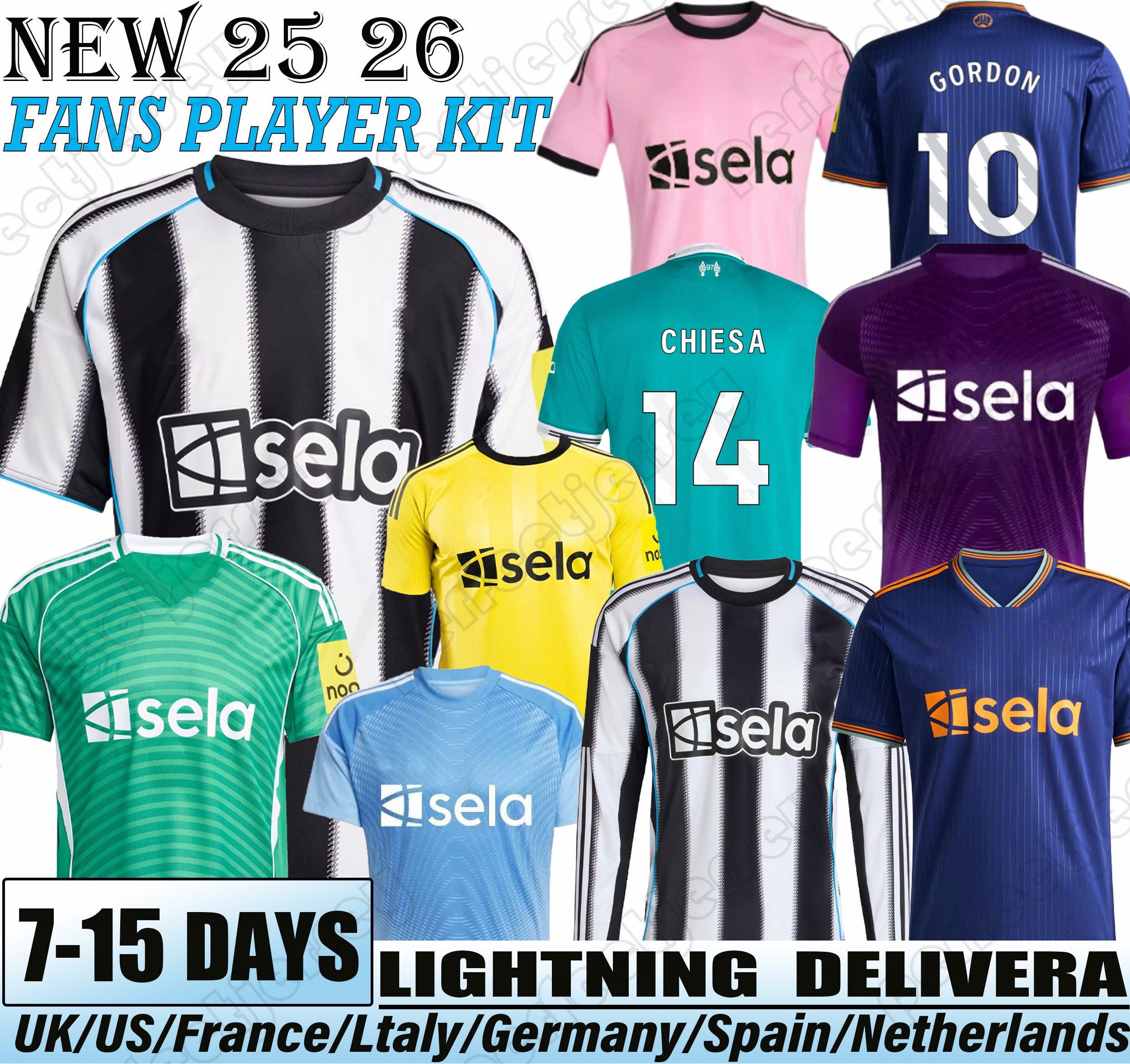 newcastled united 25 26 Soccer Jerseys NUFC Bruno G Elanga Gordon Botman Joelinton Tonali Livramento Willock Krafth 2025 football shirt mens kids