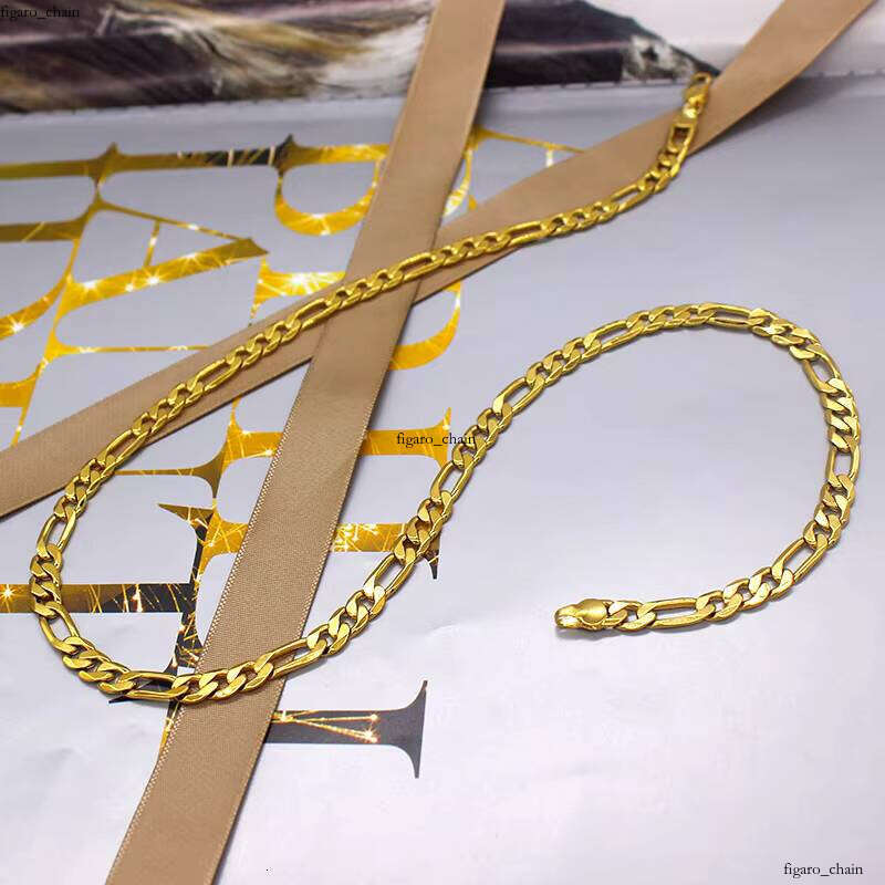 FS High-Quality Gold-Plated Figaro Chain Necklace Hip-Hop Style Trendy Men's Accessories Women's Perfect Anniversary Gift