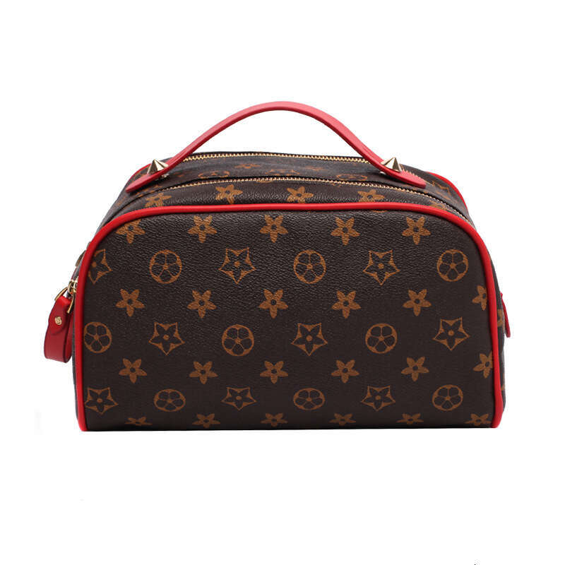 Cosmetic New Large Capacity Portable Female PU Double Zipper Handbag Waterproof Travel Wash Storage Bag