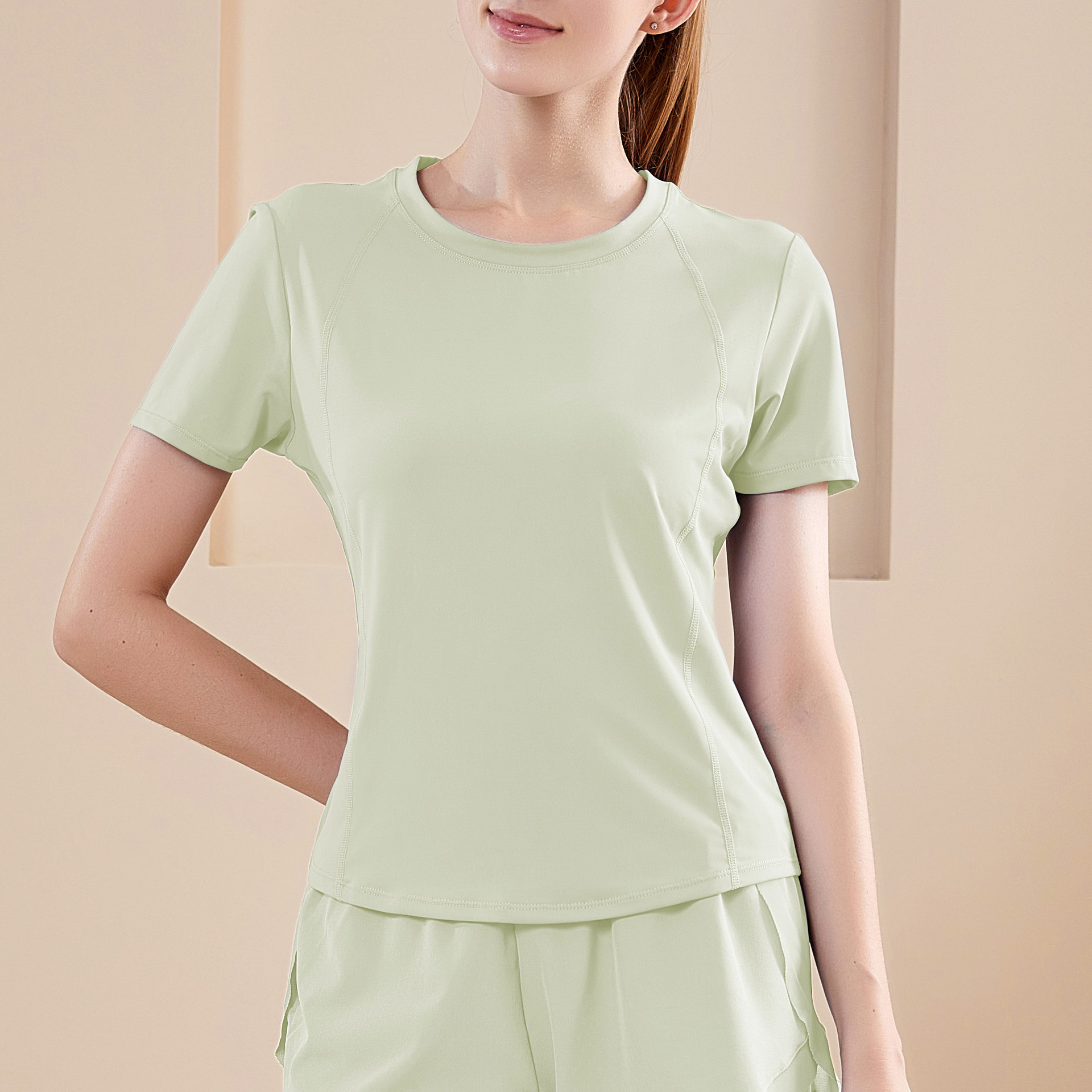 Women's New Arrival High-Waisted Layered Style Sports Shorts, Quick-Dry Training Activewear for Running, Fitness & Yoga