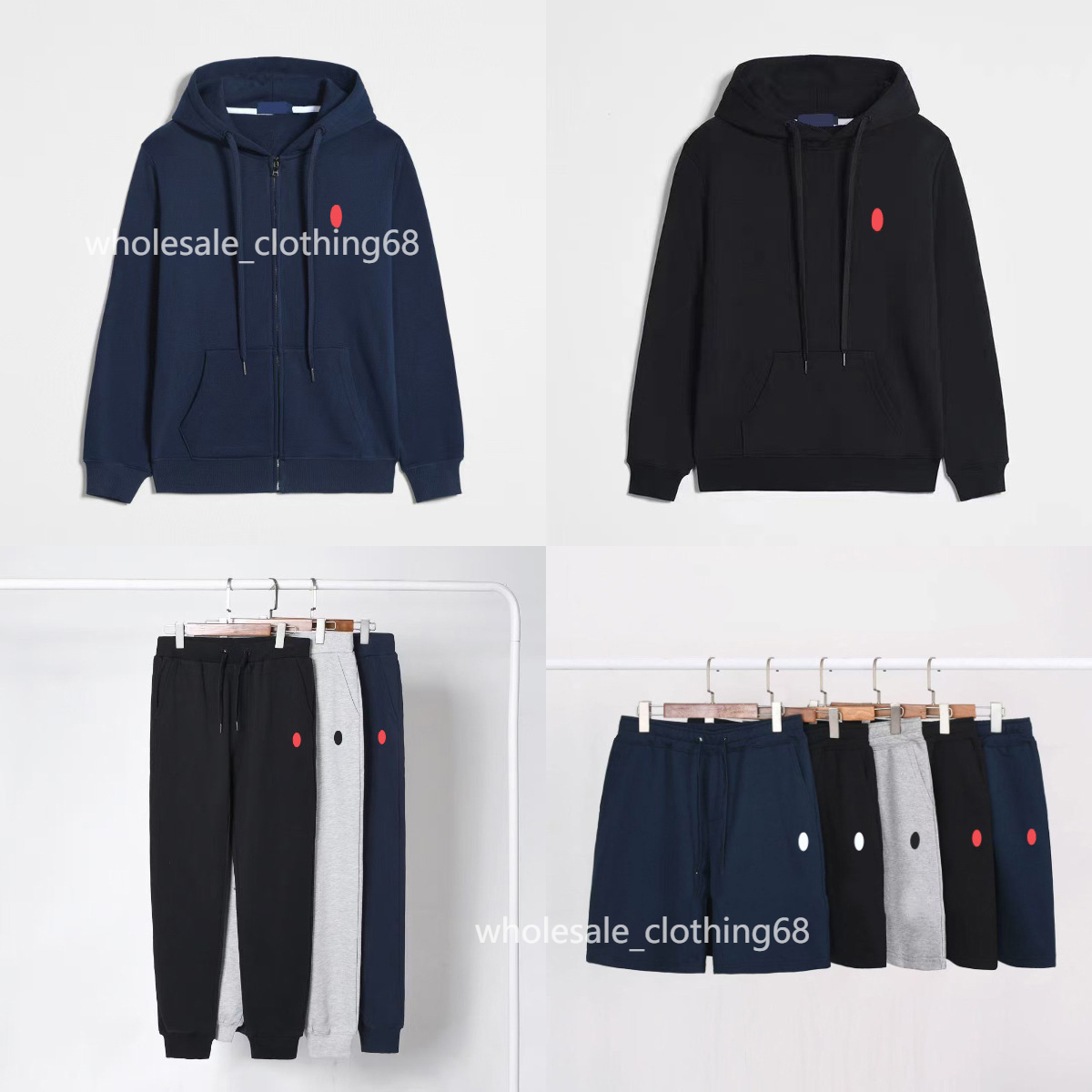 Mens Designer Hoodie Polo Sweater Fleece Shirts Thick Half Zipper High Neck Warm Pullover Slim Knit Knitting Hoody Hooded Sweatshirt Jumpers Cotton