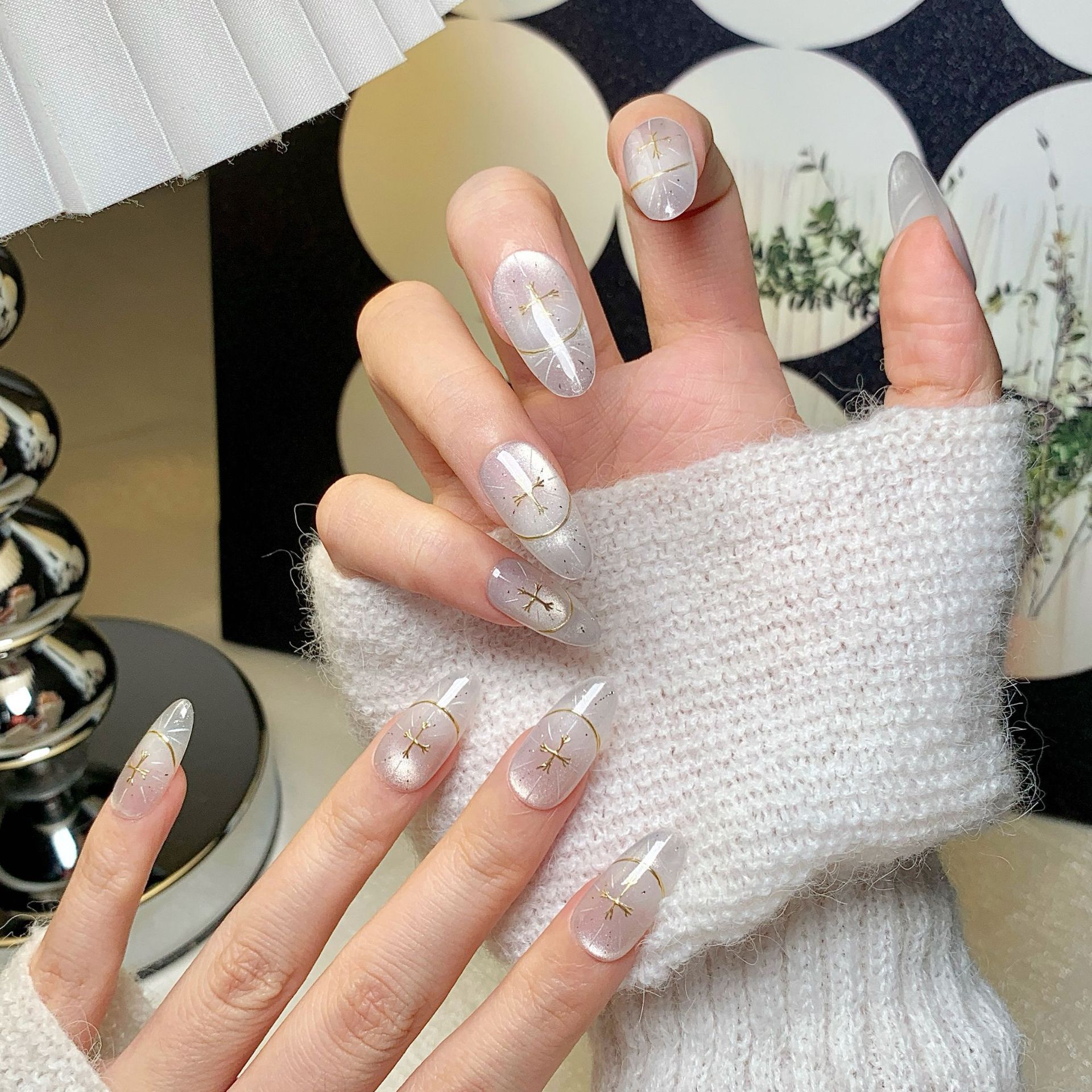 Luxury Feline-Eye Design Nail Decals Created by Master Craftspeople