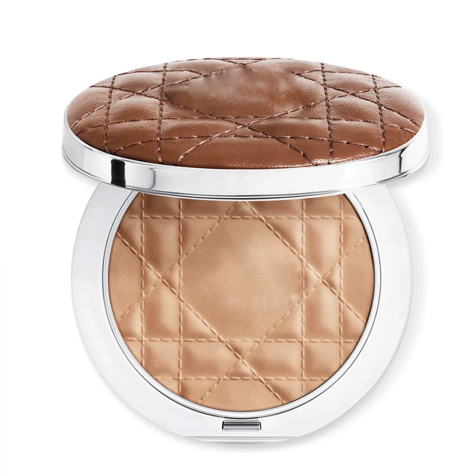 9g Bronze Leather Compact Pressed Powder - 02/03/04/05 Shades Lightweight Buildable Coverage Oil-Absorbing for Flawless Complexion DI LH