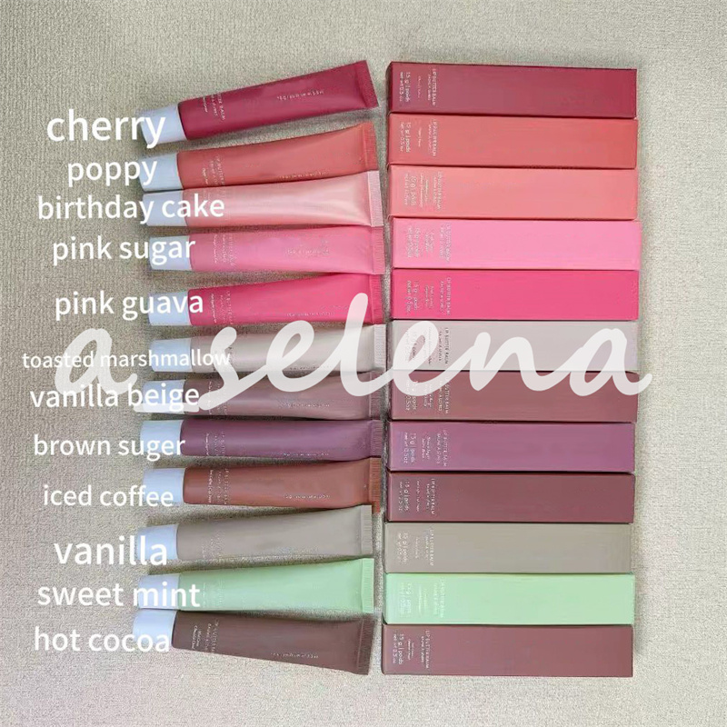 12 Color Summer Lip Balm Liquid Lipstick Smooth Butter Lip Gloss Jelly pink sugar vanilla beige LipCare Cosmetics 15g