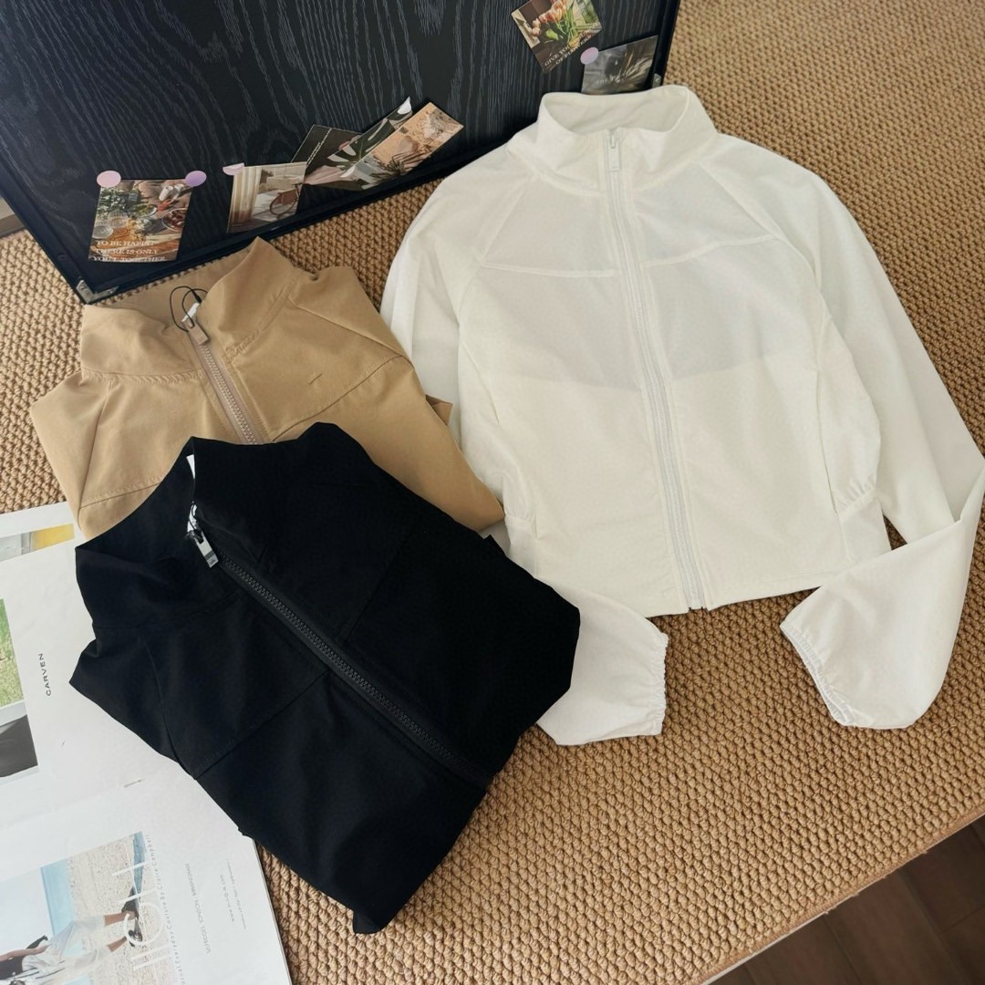 Designer Women Jacket Long Sleeves Zipper Pocket Sports Yoga Women Clothes Casual Gym Active Top Wear Running Coats Workout