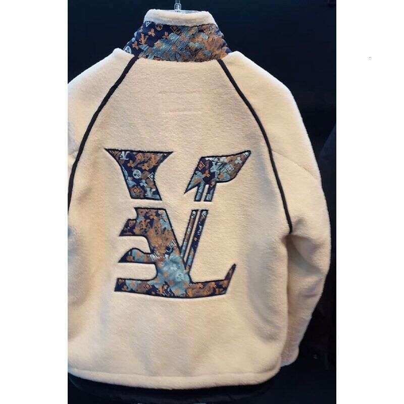 Design Sense Light Luxury Men's Winter Fleece Youth Trend Niche Stand Collar Long Sleeve Jacket Versatile Korean Version Loose Fit