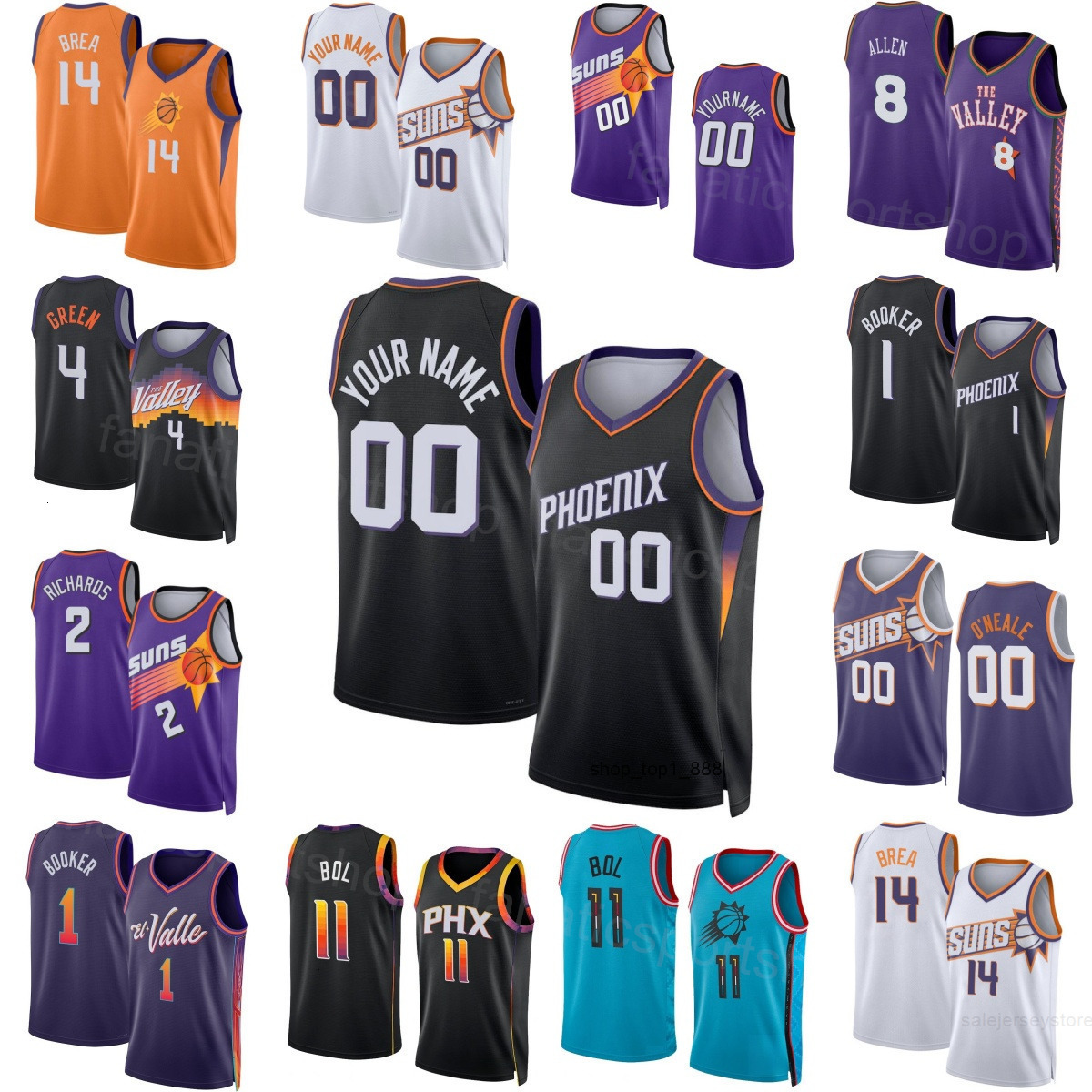 Print Suns Basketball Jersey 2 2026 City Devin Booker Dillon Brooks Grayson Allen Jalen Green Mark Williams Royce ONeale Collin Gillespie Statement Woman Mans Kids