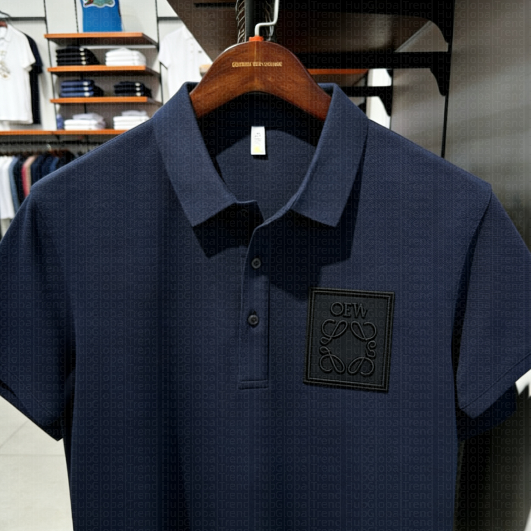 Men's Polos Luxury Brand Short Sleeve Polo Shirt Men Fashionable Simple Solid Color Summer Mercerized Cotton Breathable Casual Lapel T