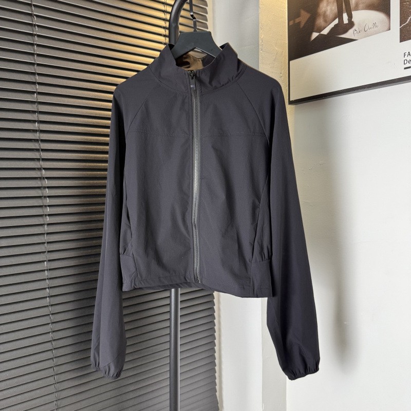 Designer Women Jacket Long Sleeves Zipper Pocket Sports Yoga Women Clothes Casual Gym Active Top Wear Running Coats Workout