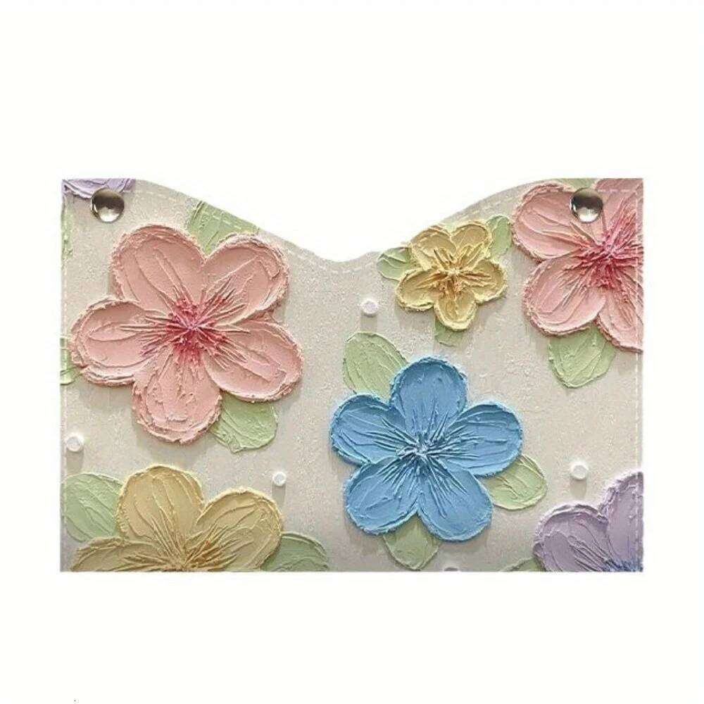 Elegant Floral Pattern Tissue Box - Oil Painting Style Perfect For Living Room, Desktop Storage Or Home Dining Room Decoration